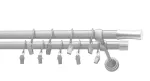 Kardinapuu komplekt Karpol Olimp Walec, 250 cm, &Oslash; 19 mm, matt kroom v.