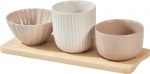 Serveerimiskomplekt 278001340, mitmev&auml;rviline, kivimass/bambus