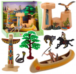 Kujukeste komplekt, koos tarvikutega Lean Toys Primitive Village Indians, mitmev&auml;rviline