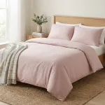 Voodipesukomplekt Domoletti Striped Taupe, pruunikas v., 50 x 70 cm, 200 x 220 cm, 3 os.