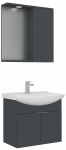 Vannitoa m&ouml;&ouml;bli komplekt Kalune Design Purus, matt antratsiit v., 50 cm x 65 cm x 58 cm
