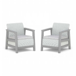 &Otilde;uetoolide komplekt Keter Scandi Linea, teras v./helehall v., 73 cm x 70.4 cm x 77.5 cm, 2 tk.