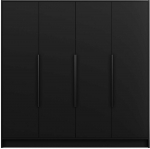 Riidekapp ADRK Palladio, must v., 51 cm x 200 cm x 200 cm