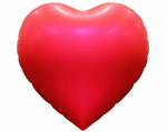 Fooliumist &otilde;hupall erikujuga Giant Heart, punane v.