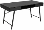 Kirjutuslaud sahtlitega Akord Furniture Factory Arden, 120 cm x 50 cm, 80.5 cm, must v.