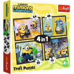 Pusle 4in1 Trefl Minions 34698, 20.5 cm x 28.5 cm, 207 tk, mitmev&auml;rviline