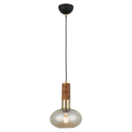 Valgusti rippuv Opviq Hena 52-01, E27, 1 x 40 W, l&auml;bipaistev v./pruun v. / must v., 19 x 11.5 cm