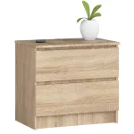 Kummut Akord K60 2SZ CLP PK, sonoma tamm v., 55 cm x 40 cm x 60 cm