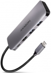Jagaja Axagon Superspeed HMC-5 10683578 USB Type-C, HDMI x4, 0.020 m, must v./hall v.