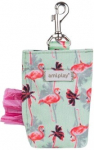 Alus koera v&auml;ljaheitekottide jaoks Amiplay Be Happy Dog Waste Dispenser Flamingo, 6 cm x 2 cm roheline / roosa
