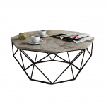 Kohvilaud Kalune Design Diamond, must v./pruun v./beež v., 90 cm x 90 cm x 38 cm