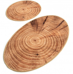 Vannitoamattide komplekt Foutastic Wood 359CHL1534, pruun v., 100 cm x 60 cm