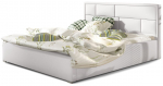 Voodi kahekohaline Latina Soft 17, 200 x 200 cm, valge v., ilma madratsita, p&otilde;hjalippidega