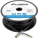 Kaabel Lanberg 8K AOC CA-HDMI-30FB-1000-BK HDMI 2.1 Male, HDMI 2.1 Male, 100 m, must v.