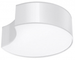 Valgusti plafoon Sollux Circle 1, E27, 2 x 60 W, valge v.