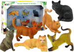 Kujukeste komplekt Lean Toys Mini Cat, 6 tk, mitmev&auml;rviline