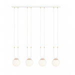 Valgusti rippuv Emibig Glam 4, E14, 4 x 10 W, valge v.