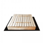 Liivakast, 120 x 120 cm, kaanega, m&auml;nd v.