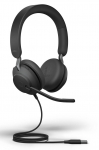 Juhtmega k&otilde;rvaklapid Jabra Evolve2 40 SE, must v.