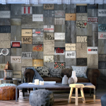 Tapeet Artgeist Wooden Inscription WSR10M750-P, 1000 cm x 50 cm