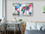 Reproduktsioon Artgeist Maps: Grey Style N6590-DKX, 120 cm x 80 cm