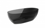 Vann, teisaldatav Besco Mexa, 170 cm x 78 cm x 55 cm, ovaalne, must/hall