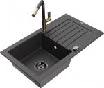 K&ouml;&ouml;givalamu koos kraaniga Mexen Pablo Flora, graniit, 75.2 cm x 43.6 cm x 16.1 cm, black granite