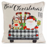 J&otilde;ulu dekoratiivne padjakate, must/punane/beež, 45 cm x 45 cm