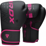 Poksikindad RDX Sports F6 Matte, must v./roosa v., 14 oz