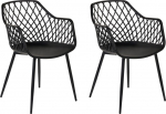 Toolide komplekt Beliani Nashua II, matt, must v., 51 cm x 50 cm x 86 cm, 2 tk