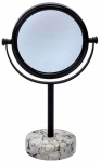 Kosmeetiline peegel Aquanova Nero, teisaldatav, 19 cm x 30.5 cm, marmor v.