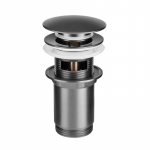 Sifoonikomplekt "click-clack" kaanega vannitoavalamu jaoks Laveo, 63 mm, click clack-funktsioon, grafiit