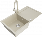 K&ouml;&ouml;givalamu koos kraaniga Mexen Leo, graniit, 90 cm x 50 cm x 19 cm, pruunikas