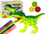 Projektorid, koos tarvikutega, dinosaurus Lean Toys 2in1, roheline