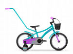 Lisaratastega laste jalgratas, laste Tabou Miss Lite, t&uuml;rkiissinine/violetne, 18"