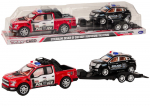M&auml;ngu autode komplekt Lean Toys Streamline Police, must v./punane v.
