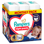 &Uuml;le&ouml;&ouml; m&auml;hkmed Pampers Night, 4 suurus, 9 - 15 kg, 104 tk