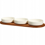 Serveerimiskomplekt Secret de Gourmet Aperio, 390 ml, 50 cm x 18.5 cm, &Oslash; 15 cm, pruun v./valge v., keraamiline/bambus