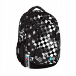 Seljakott St.Majewski Race Check, valge v./must v., 43 cm x 32 cm x 21 cm