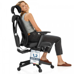 T&ouml;&ouml;tool Desktronic SitPro 3D, 74 x 74 x 109.5 - 133 cm, must v.