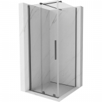 Du&scaron;ikabiin Mexen Velar 871-120-120-01-95, ruudukujuline, aluseta, 120 cm x 120 cm x 200 cm, tumehall v./l&auml;bipaistev