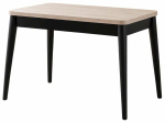 S&ouml;&ouml;gilaud pikendatav Kalune Design Dolunay 1286, must v./travertine v., 60 - 100 cm x 120 cm x 75 cm