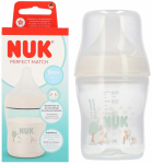 Lutipudel Nuk Perfect Match Sheep, 150 ml, 0 kuud, l&auml;bipaistev v./valge v.