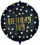Fooliumist &otilde;hupall &uuml;mmargune GoDan Happy Birthday, kuldne v./must v.