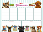 Teemantmosaiik, magnetiline planeerimiskalender Ideyka Animals, pruun v./valge v./helesinine v.