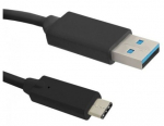 Juhe Qoltec, USB Type C/USB, 25 cm, must v.