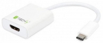 Adapter Techly HDMI female, USB 3.1, 15 m, valge v.