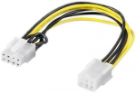 Adapter Goobay PCIe, PCIe 8pin male, 0.2 m