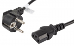 Juhe Lanberg IEC320 C13 / Schuko CA-C13C-11CC-0018-BK IEC 320 C13, Schuko, 1.8 m, must v.