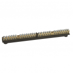 &Uuml;hendusplokk Technova N+PE 1006.12, 2 x 16+12 x 10 mm&sup2;, must v., 20 tk